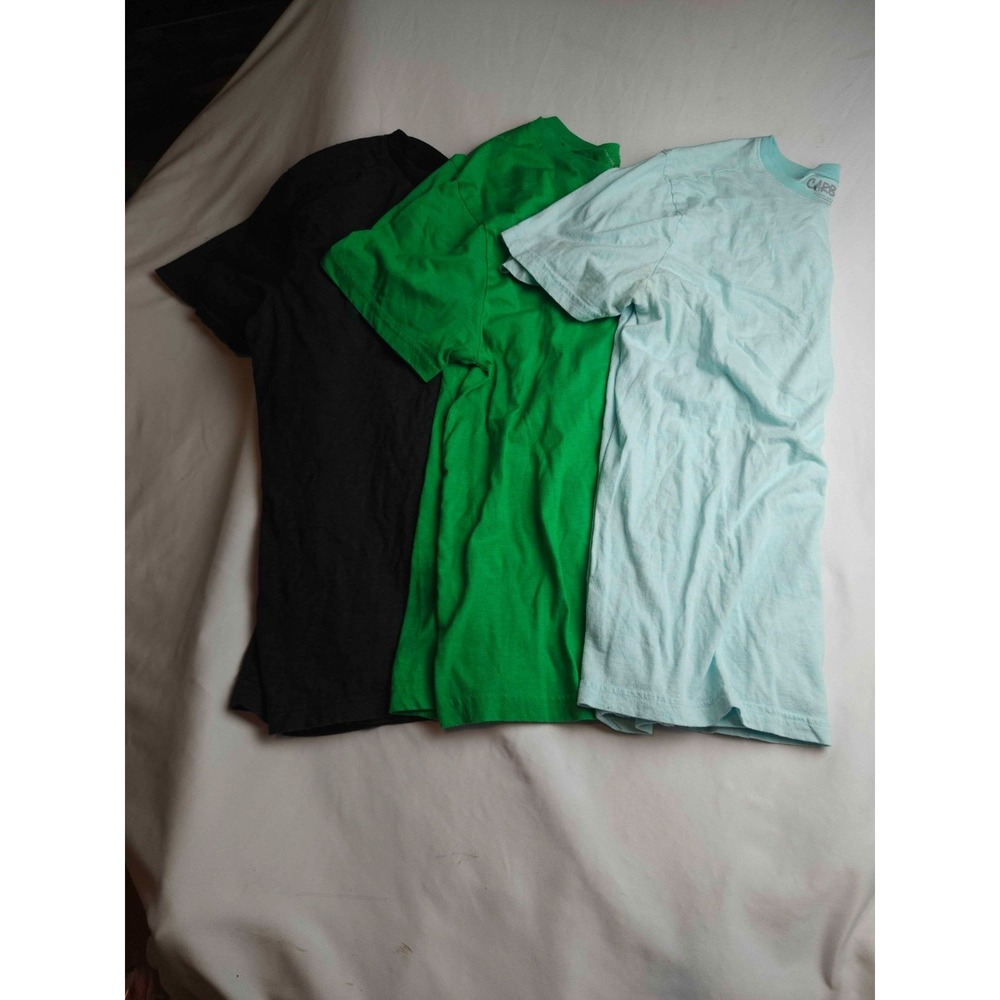Lot of 3 Carbon T-Shirt Mens XL Black Green Blue Short Sleeve Casual Outdoors
